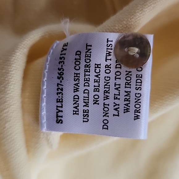 NWOT Roper yellow embroidered cardigan size large - Picture 12 of 17